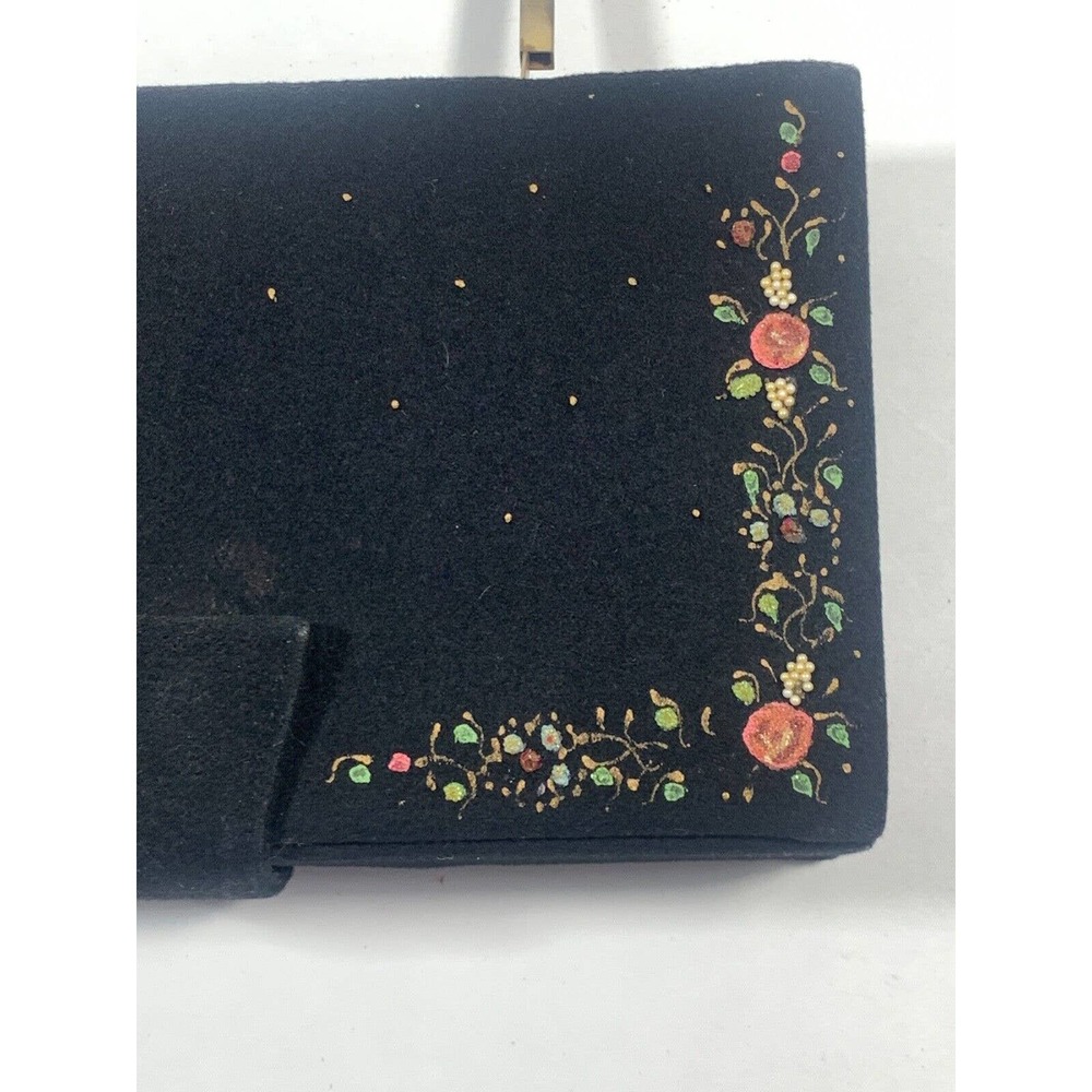 Tyrolean Vintage Handbag Retro Rockabilly Floral - Picture 2 of 15